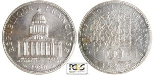 Cinquième république (1959- ) - 100 francs Panthéon 1986