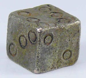 Romain - Dé en argent - 2ème- 4ème siècle ap. J.-C.