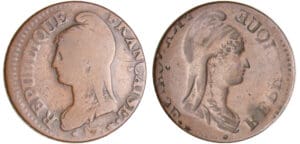 Directoire (1795-1799) - 5 centimes Dupré - grand module - frappe incuse