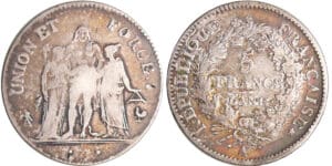 Consulat (1799-1804) - 5 francs Hercule union et force An 11 A (Paris)
