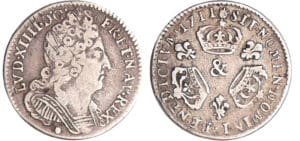 Louis XIV (1643-1715) - 1/10 d'écu aux 3 couronnes - 1711 & (Aix)