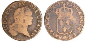 Louis XV (1715-1774) - Sol au buste enfantin - 1723 Q (Perpignan)