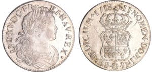 Louis XV (1715-1774) - Ecu de France-Navarre - 1718 O (Riom)