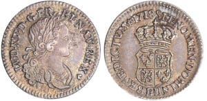 Louis XV (1715-1774) - 1 /10 d'écu de France-Navarre - 1718 BB (Strasbourg)