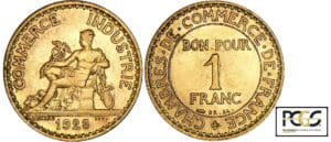 Troisième république (1871-1940) - 1 franc Chambre de commerce 1923