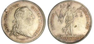Louis XVI (1774-1792) - Jeton Juges et Consules de Sans 1766 - contremarque révolutionnaire