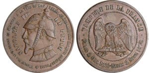 Napoléon III (1852-1870) - Médaille satirique au module de la 10 centimes "Napoléon III le petit"