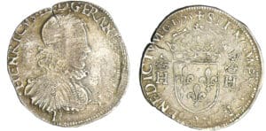 Henri III (1574-1589) - Teston - 3ème type - 1575 B (Rouen)