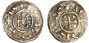 Normandie - Richard 1er et Hugues, archevêque de Rouen - Denier