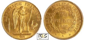 Troisième république (1871-1940) - 20 francs Génie 1876 A (Paris)
