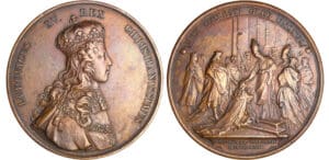 Louis XV (1715-1774) - Médaille -  Sacre de Louis XV à Reims 25 octobre 1722
