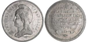 Commune (1871) - Médaille - La commune se dissout Lyon 1871