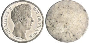 Charles X (1824-1830) - 40 francs concours de Gatteaux uniface en étain