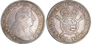 Louis XIV (1643-1715) - Ecu de Béarn aux insignes 1701 (Pau) flan réformé