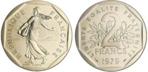 Cinquième république (1959- ) - 2 francs Semeuse 1979 piéfort argent