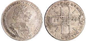 Russie - Pierre Ier (1699-1725) - Rouble 1724