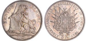 Suisse - Schwyz - Monnaie de tir - 5 francs 1867