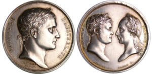Napoléon Ier (1804-1814) - Médaille en argent - Bataille d'Austerlitz 1805 Andrieu