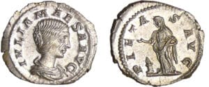 Julia Maésa - Denier (218-220, Rome) - La Piété