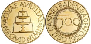 Allemagne - Baden - Jeton de casino de 500 mark 1950