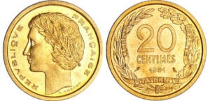 Cinquième république (1959- ) - Concours de Robert de la 20 centimes 1961 pré-série sans le mot essai