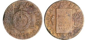 Convention (1792-1795) - Sol à la balance type FRANCOISE - An II - 1793 W (Lille)