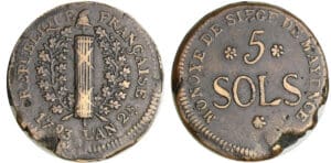 Allemagne - Siège de Mayence - 5 sols 1793
