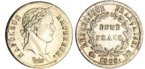 Napoléon 1er (1804-1814) - 1/2 franc revers république 1808 BB (Strasbourg)