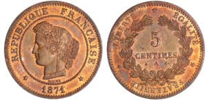 Troisième république (1871-1940) - 5 centimes Cérès 1871 A (Paris)