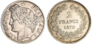 Troisième république (1871-1940) - 2 francs Cérés sans légende 1870 A (Paris)