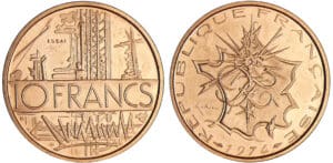 Cinquième république (1959- ) - 10 francs Mathieu 1974 essai