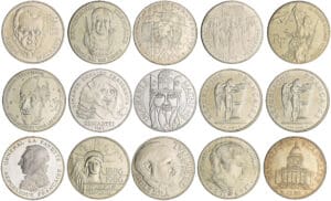 Cinquième république (1959- ) - Lot 15 monnaies de 100 francs
