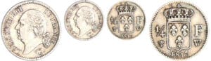 Louis XVIII (1815-1824) - 1/4 de franc buste nu 1817 W (Lille)
