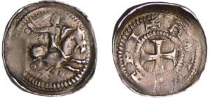 Lorraine - Seigneurie de Neufchâteau - Thiébaut de Lorraine - Denier d'argent