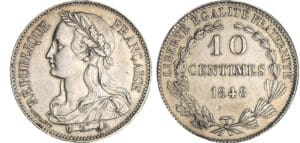 Deuxième république (1848-1852) - 10 centimes concours de Montagny 1848