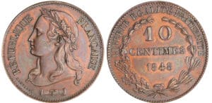 Deuxième république (1848-1852) - 10 centimes concours de Montagny 1848