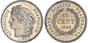 Deuxième république (1848-1852) - 10 centimes concours de Pinguet 1848