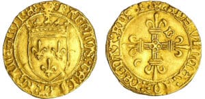 Charles VIII (1483-1498) - Ecu d'or au soleil - 1ère émission - Bordeaux