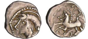 Eduens - Denier à la tête casquée (80-50 av. J.-C.)