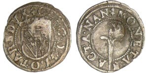 Lorraine - Duché de Lorraine - Charles III - Double denier (Nancy) contremarque