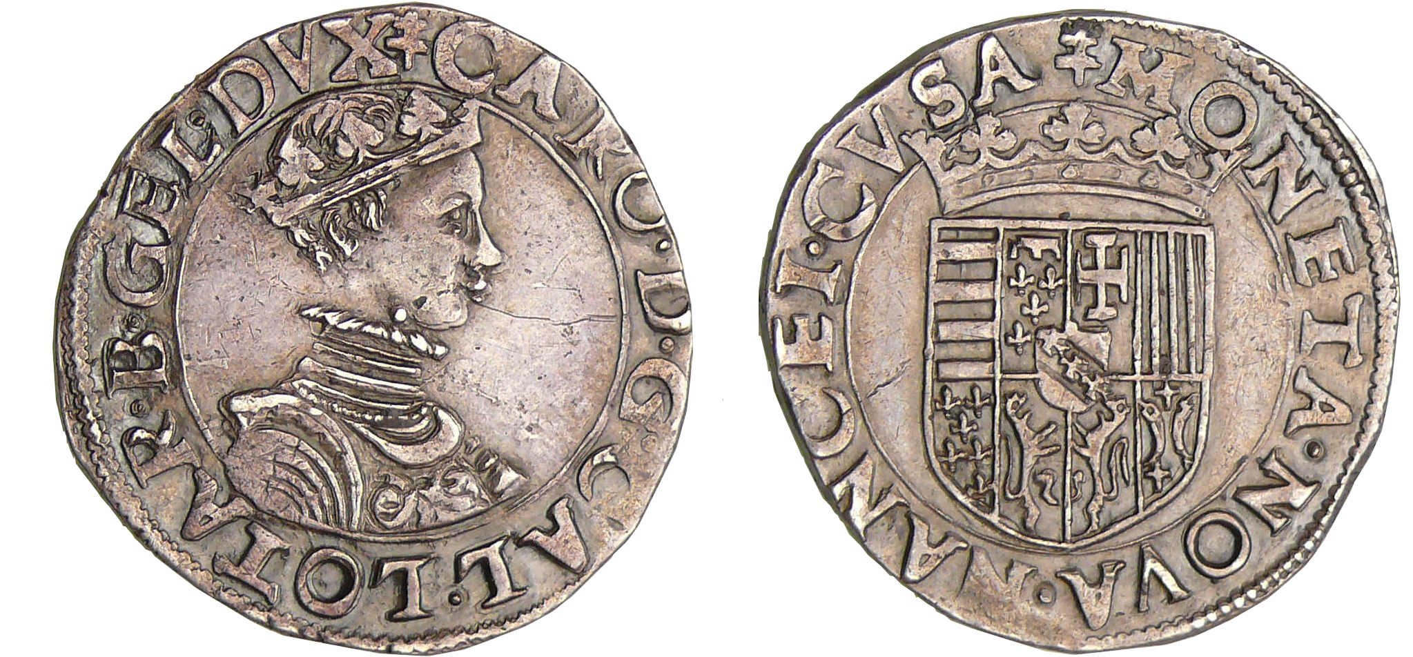 Lorraine - Duché de Lorraine - Charles III - Teston au buste juvénile (Nancy) Lorraine - Duché de Lorraine - Charles III - Teston au buste juvénile (Nancy)