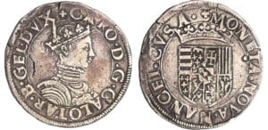 Lorraine - Duché de Lorraine - Charles III - Teston au buste juvénile (Nancy)