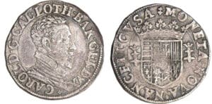 Lorraine - Duché de Lorraine - Charles III - Teston au buste vieux au col plat (Nancy)