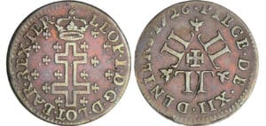 Lorraine - Duché de Lorraine - Léopold 1er - XII deniers 1726 (Nancy)