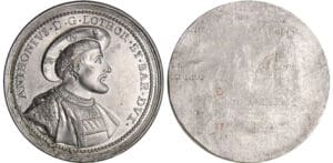 Lorraine - Médaille - Antoine II (1508-1544) uniface en étain