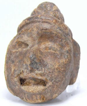 Précolombien - Mexique - Tête en terre cuite - 1000 ap.