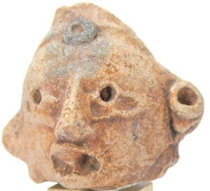 Précolombien - Mexique - Tête en terre cuite - 1000 ap.