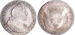 Louis XIV (1643-1715) - Ecu aux palmes - 1694 9 (Rennes) Flan neuf
