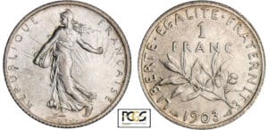 Troisième république (1871-1940) - 1 franc Semeuse 1903