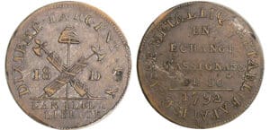 Constitution (1791-1792) - 18 deniers de la Caisse Métallique 1792 / AN 4